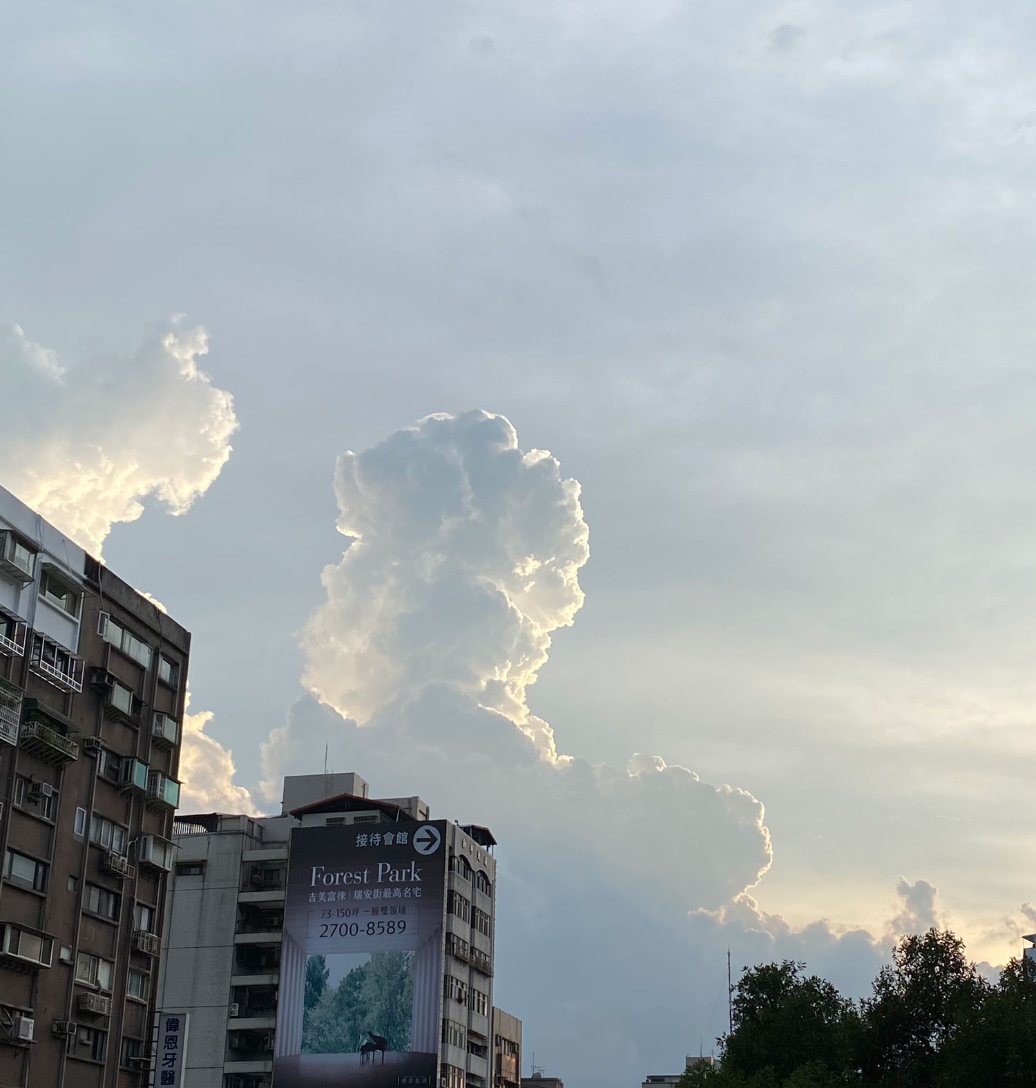 傍晚的雲